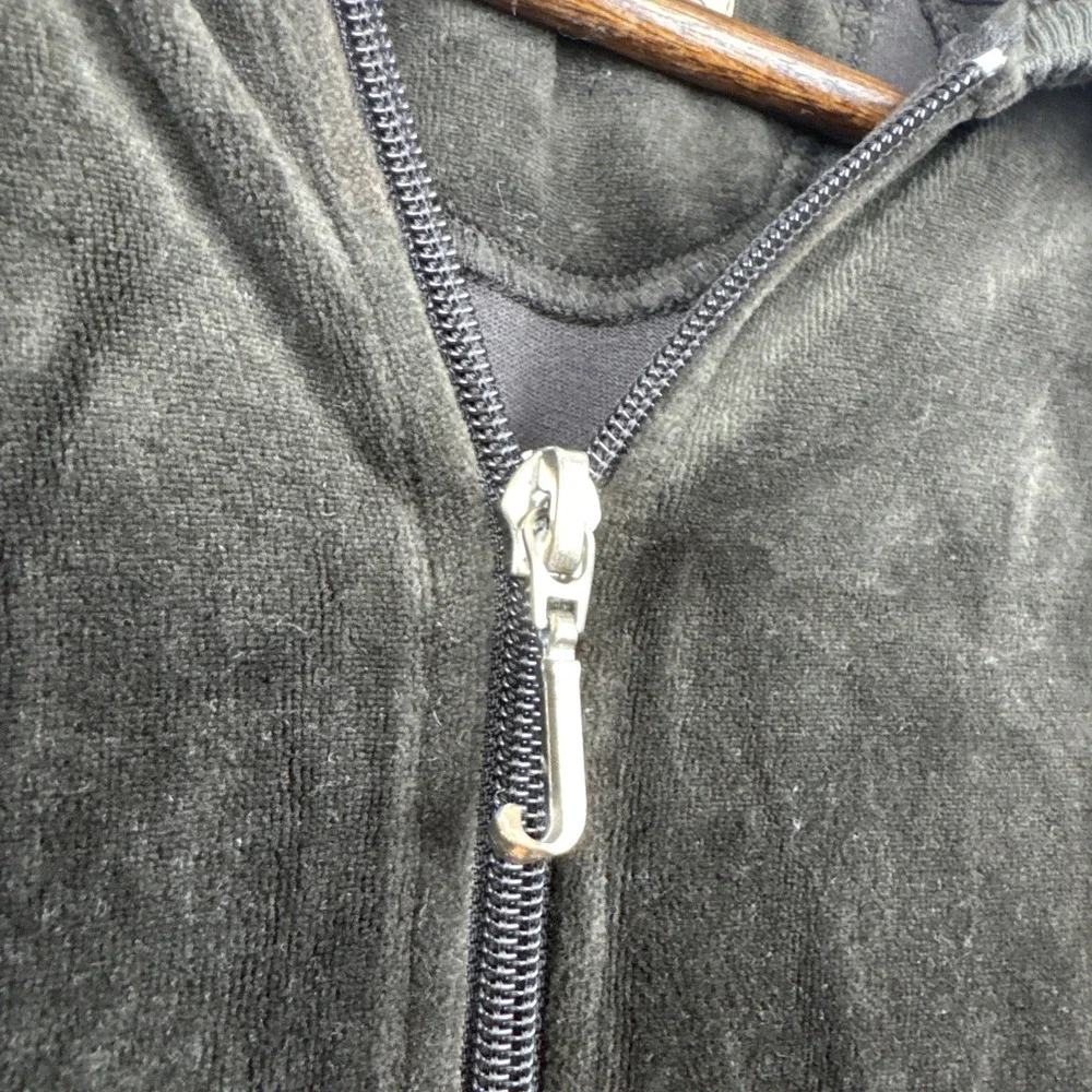 Vintage Juicy Couture Track Jacket Women's Medium Brown Hood Fullzip‎ USA Y2K